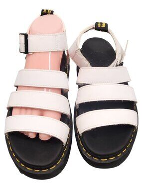 Women's DR. MARTENS Doc Air Soft Wair Soles Blaire Strappy White Sandals Size 8